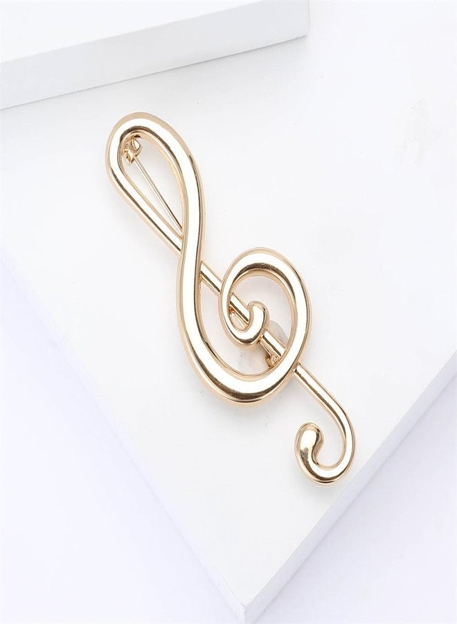 OIDIMS Minimalist Music Note Brooch for Women Men Simple Brooches Elegant Lapel Pin Dress Accessories Corsage for Hat Bag Suit Fashion Jewelry for Music Party Wedding Banquet Musician Boutonniere (Gold-Tone) - Image 5