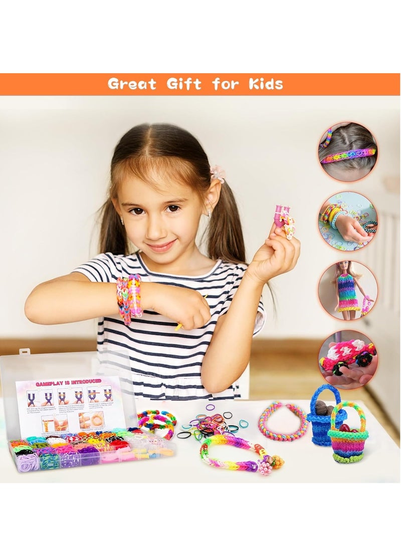 LIMOS 3000+ Rubber Band Bracelet Kit, Colorful Loom Bracelet Making Kit with Storage Box, DIY Art Craft Set with Charms Beads for Beginners Birthday Christmas Parties Gift - Image 5
