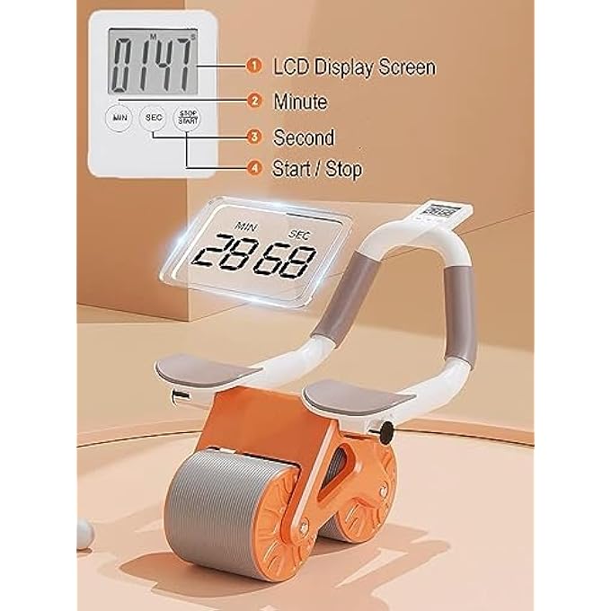 Davin Abdominal Roller With Elbow Support, Timing Screen And Phone Holder/Abdominal Roller With Elbow Support, Timing Screen And Phone Holder - Image 4