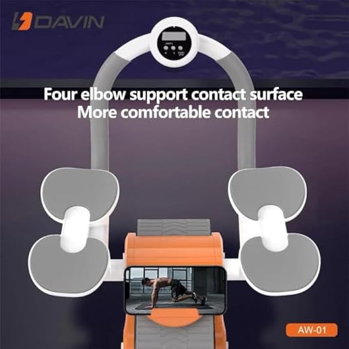 Davin Abdominal Roller With Elbow Support, Timing Screen And Phone Holder/Abdominal Roller With Elbow Support, Timing Screen And Phone Holder - Image 2