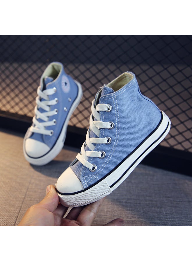 Opoee Kidsren's Shoes  Spring Fashion Lace-up High-top Canvas Shoes For Boys And Girls, Baby Casual Sneakers C8008