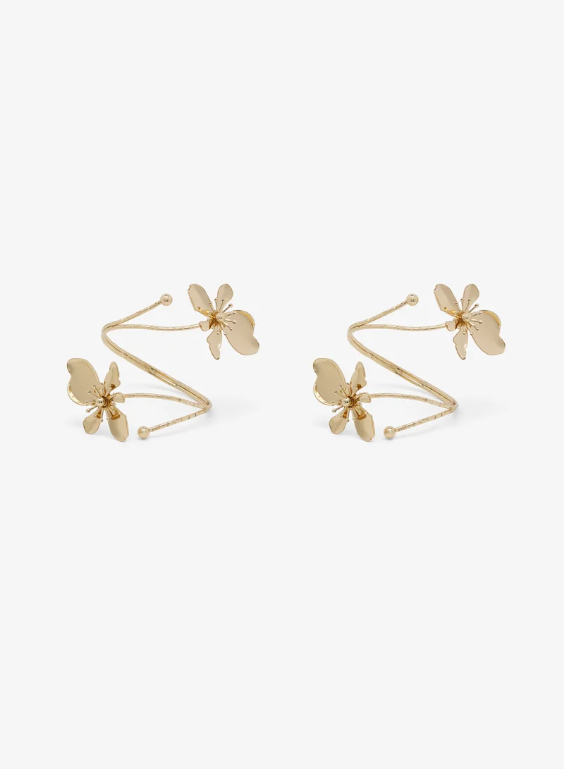ايلا Floral Gold Accent Bracelet Cuff