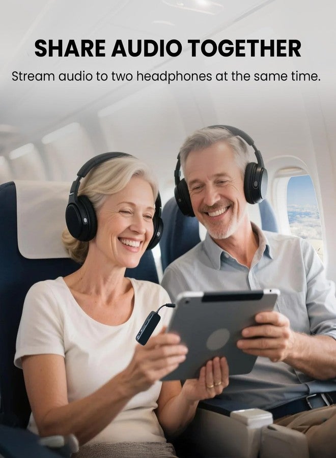 Avantree Relay - Premium Airplane Bluetooth Adapter with Advanced Qualcomm Chipset, 2 Headphones Support, 25hrs Play Time, aptX Adaptive & HD Audio Transmitter for Airpods, Bose & Travel Flight - Image 5