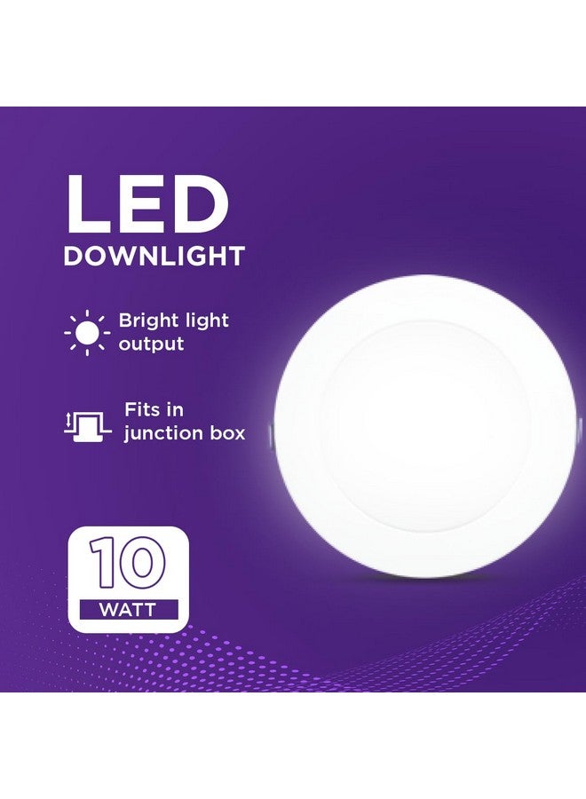 ECOLINK ضوء سقف مخفي EcoLink 10W | مصباح LED دائري للسقف للمنزل والقاعة | قطع: 3 بوصة، اللون: ضوء النهار البارد، عبوة من 2 - Image 2