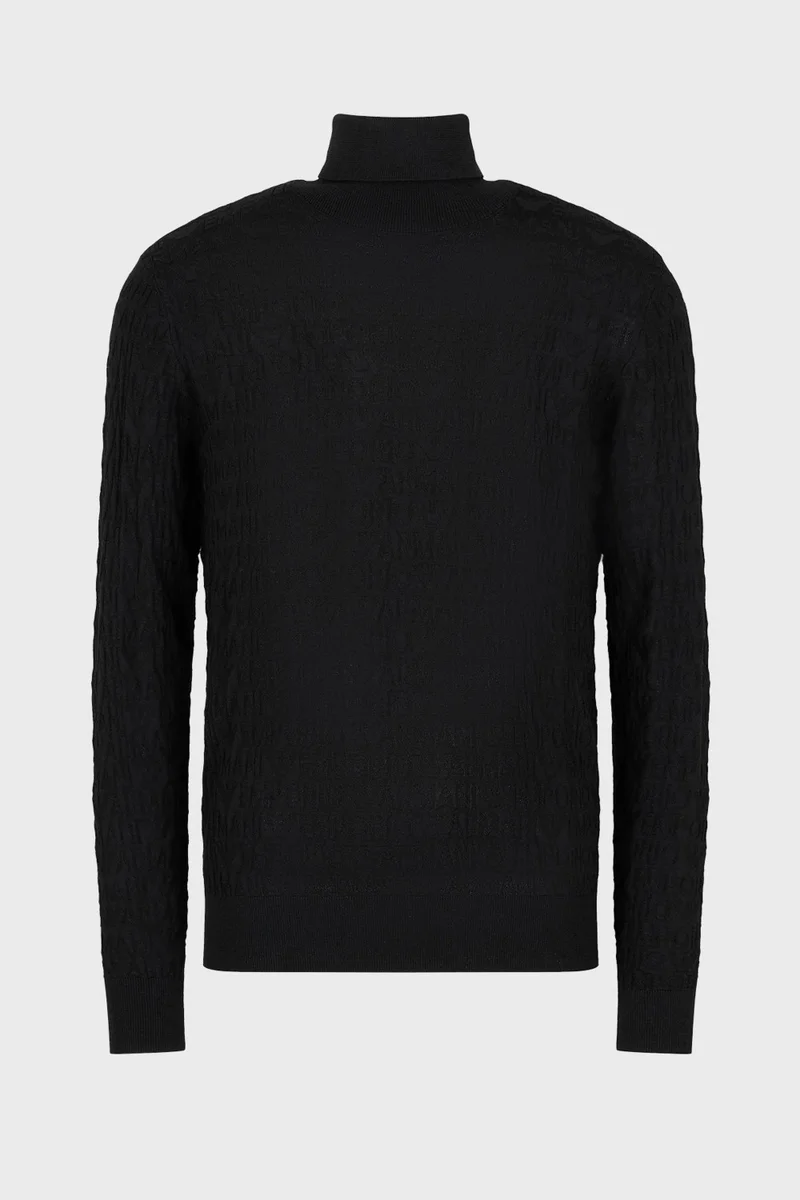 EMPORIO ARMANI 100% Wool Turtleneck Sweater Men's Sweater 6D1MXJ 1mjmz 0999