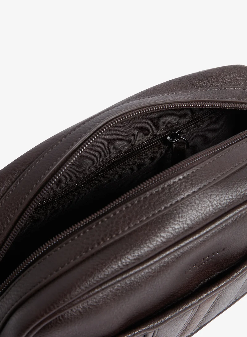Ted Baker BRN-CHOC Keilab Stripe Toiletry Bag for Men | Best Price UAE