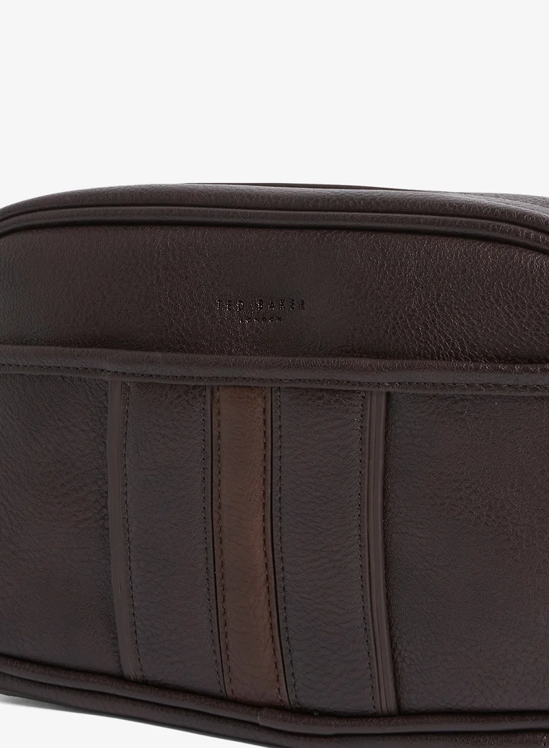 Ted Baker BRN-CHOC Keilab Stripe Toiletry Bag for Men | Best Price UAE