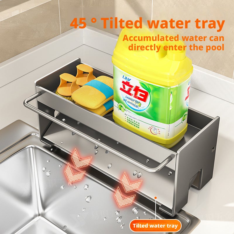 Carbon Steel Dish Drying Rack No-Drill for Kitchen - Image 3