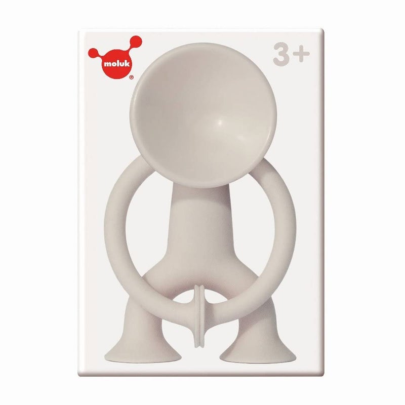 MOLUK Carletto Deutschland 2843204 Oogi Junior Elastic Stretch Figure with Suction Cups Educational Silicone Creative Fun for Children Aged 3+, Motor Skills Toy, Beige - Image 1
