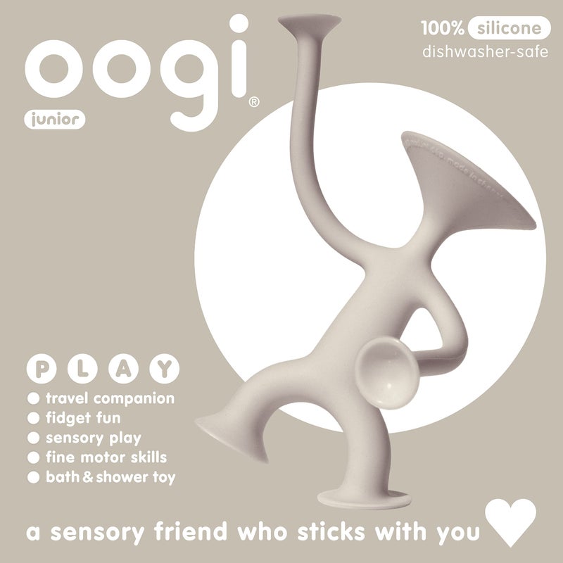 MOLUK Carletto Deutschland 2843204 Oogi Junior Elastic Stretch Figure with Suction Cups Educational Silicone Creative Fun for Children Aged 3+, Motor Skills Toy, Beige - Image 2