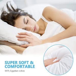 EASY BEDDING 2 Piece Contrast Pillow Cover Set 100 Egyptian Cotton Envelope Closure Pillow Cover 600 TC Super Soft Luxurious PillowTakiya Cover for BedWhiteTaupe Solid 18x 27 - Image 4