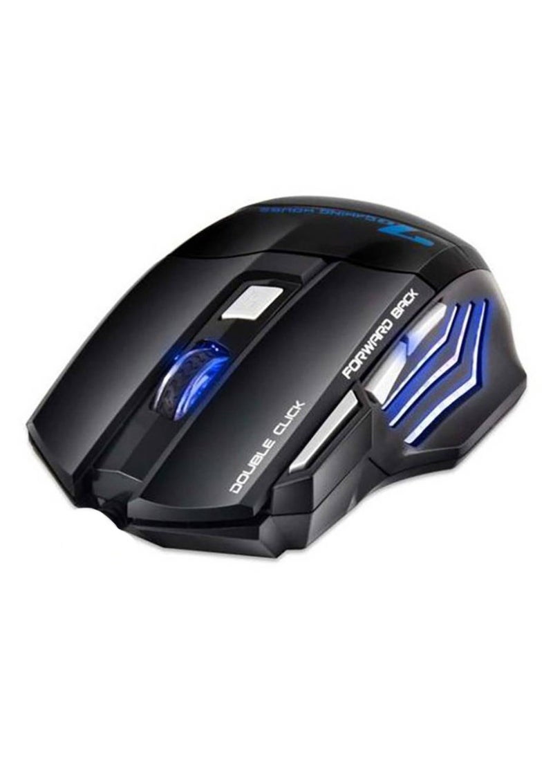 Cougar - GOUGAR-EGY dual mode Bluetooth Wireless Mouse for Laptop with USB C Adapter, 3 in 1 (Bluetooth, 2.4G,Type C) LED Wireless Mouse Rechargeable with 3200 DPI, RGB Light,Mouse for PC,laptop X8 - Black - Image 1