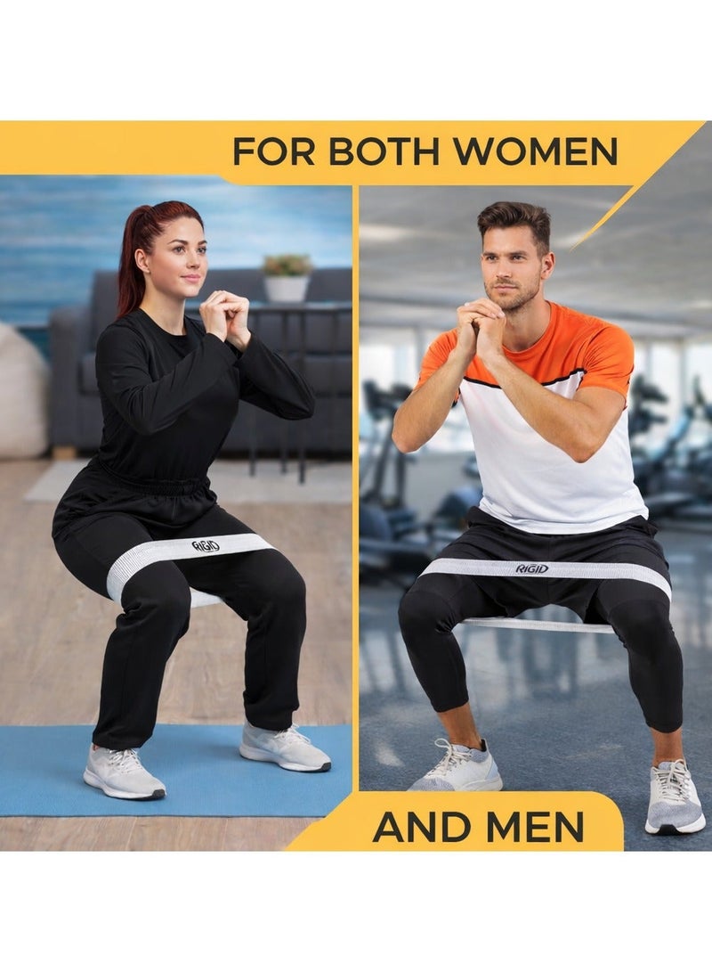 RIGID FITNESS Anti-Slip Hip bands for Butt & Hips Muscles, Exercise bands for Stronger Legs - Glutes Fabric Stretchy bands for Fitness - Booty Bands for Men & Women - Gradual 3 Resistance Levels - Image 5