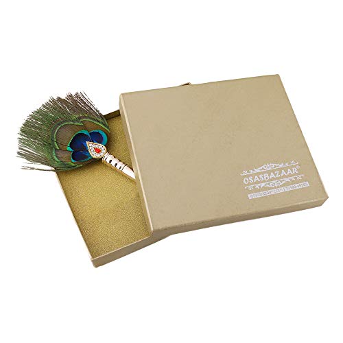 Osasbazaar Pure Silver Mor Pankh Peacock Feather for Puja, Temple at Home- 99% Pure - Purity Certified, Silver Color, Pack of 1 - Image 5