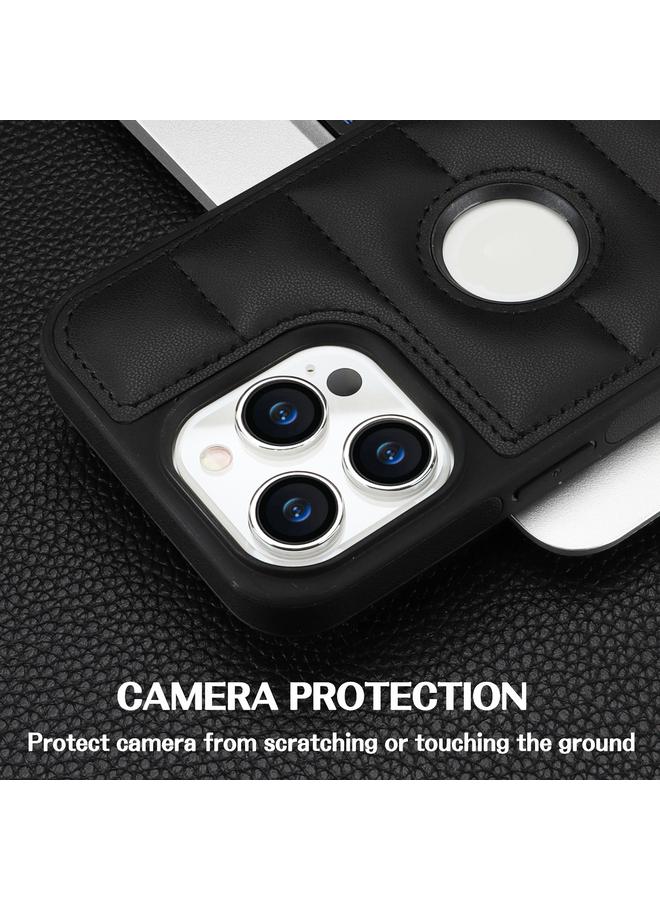 S-TOP Case For iPhone 13 Pro Piano Key Hollow Cutout PU Phone Case - Image 4