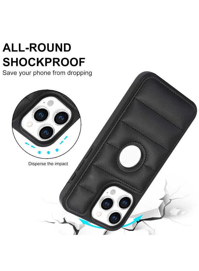 S-TOP Case For iPhone 13 Pro Piano Key Hollow Cutout PU Phone Case - Image 2