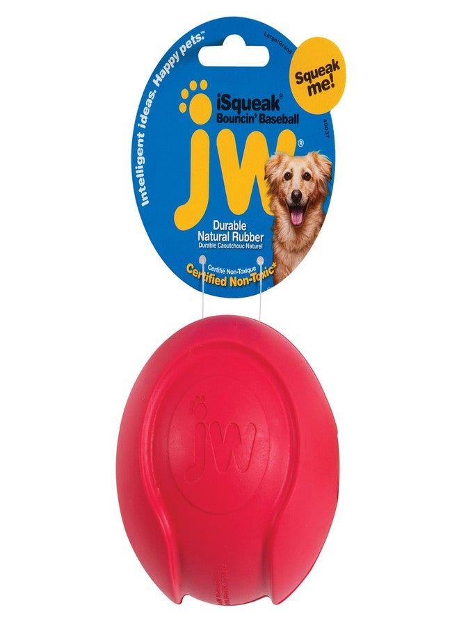 JW Pet Company iSqueak Bouncin' Baseball Dog Toy, Large (Colors Vary), multi (40037) - Image 1