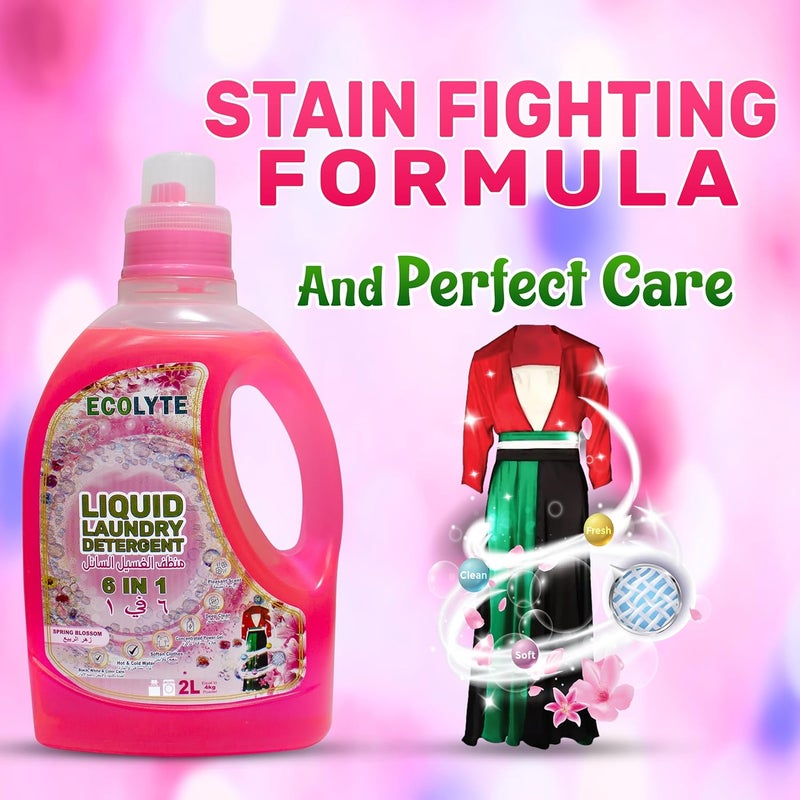ECOLYTE+ Liquid Laundry Detergent - Spring Blossom, 2L - Image 5