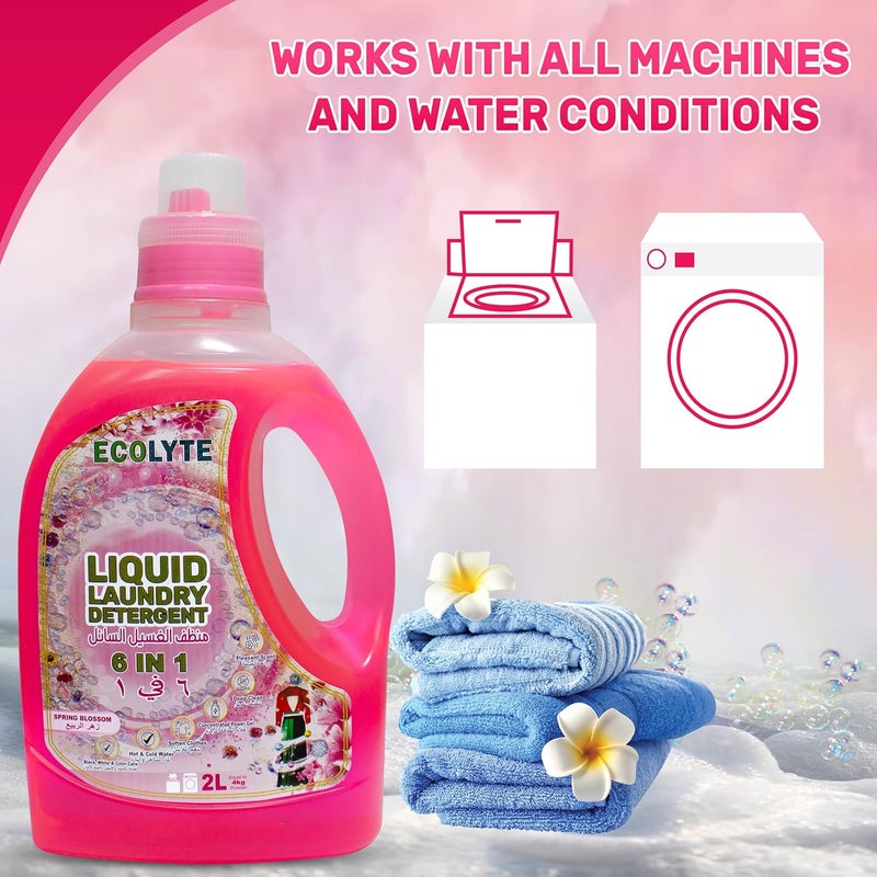 ECOLYTE+ Liquid Laundry Detergent - Spring Blossom, 2L - Image 4