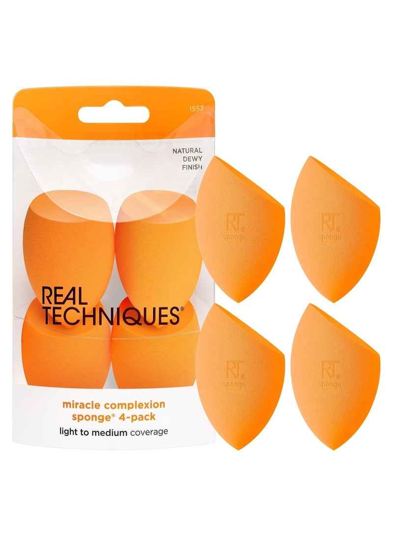 REAL TECHNIQUES Miracle Complexion Sponge Pack Of 4 Orange - Image 1