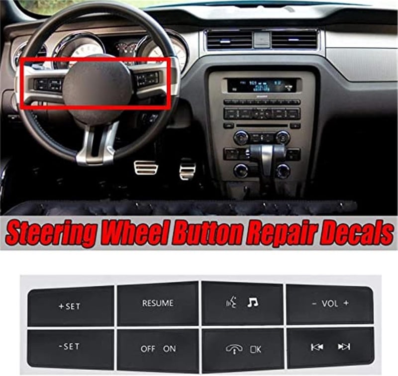 DEMULAX Steering Wheel Button Repair Sticker for Mustang - Image 2