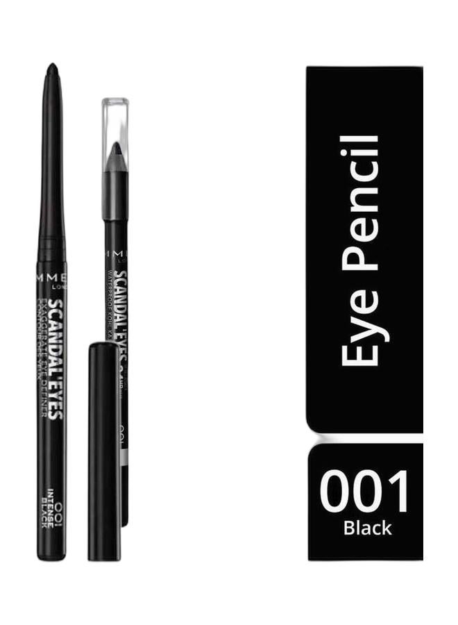 RIMMEL LONDON قلم تحديد العيون سكندلايز إكسترا جريت 01 أسود مكثف وقلم كحل سكندلايز المقاوم للماء 1.3 جرام 001 أسود - Image 1