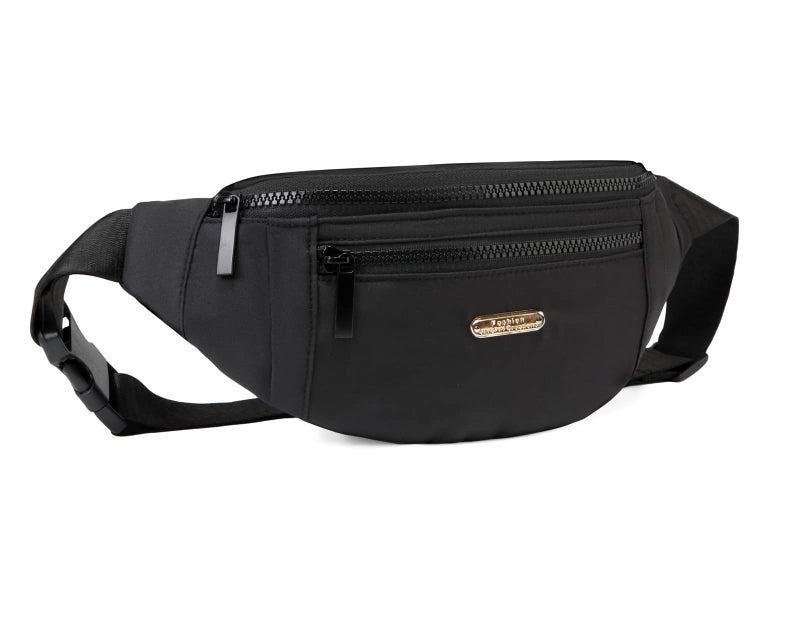 EVANCARY Fanny Packs for Men Women, Fashion Waterproof Waist Packs for Travel Walking Running Cycling Black - Image 4