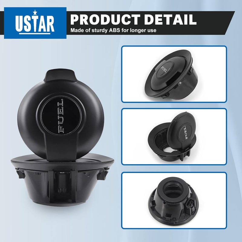 USTAR Fuel Filler Door Gas Tank Door Cover for Dodge Challenger (2008-2019) - Matte Black - Image 4