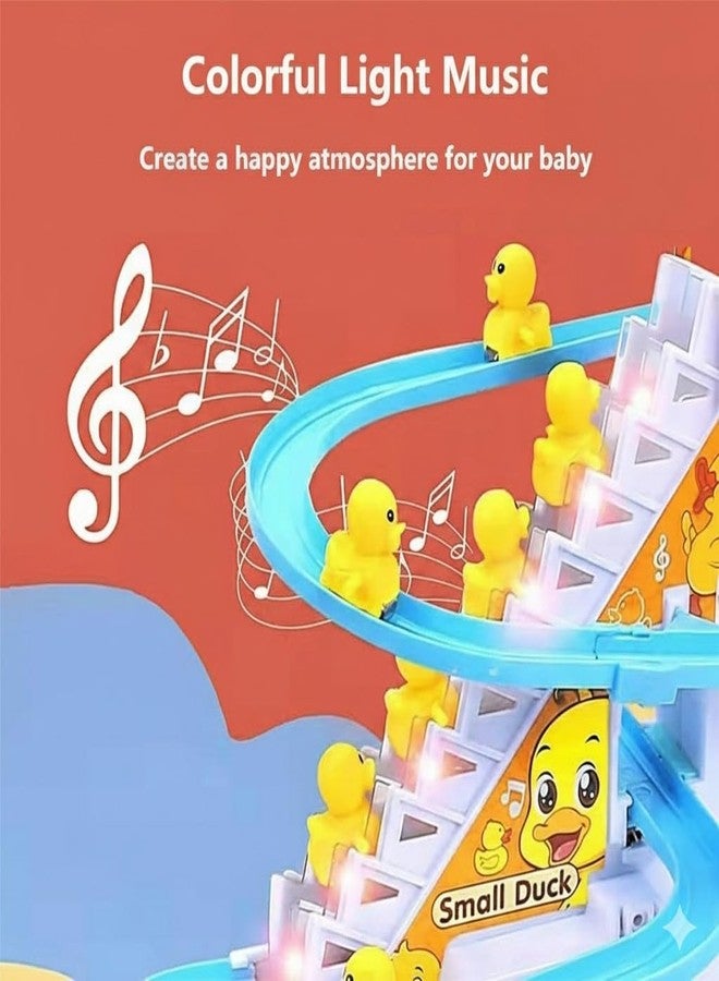 VICORP Ducks Slide Toys for Kids - Ducks Chasing Race Slide Game Set - Small Ducks Stair Climbing Toys for Kids, Escalator Toy with Lights and Music - 3 Duck Included (Ducks Slide) - Image 5