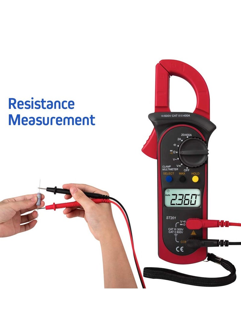 Multimeter Digital, Digital Clamp,Multimeter Digital Tester, 600V DC/AC Voltmeter, AC 400A Ammeter, 20MΩ Resistance Meter, Convenient and Portable Universal Meter