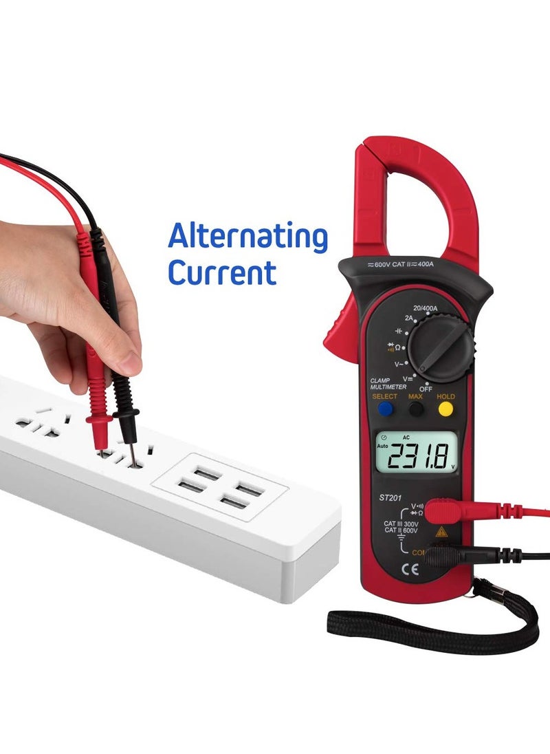 Multimeter Digital, Digital Clamp,Multimeter Digital Tester, 600V DC/AC Voltmeter, AC 400A Ammeter, 20MΩ Resistance Meter, Convenient and Portable Universal Meter