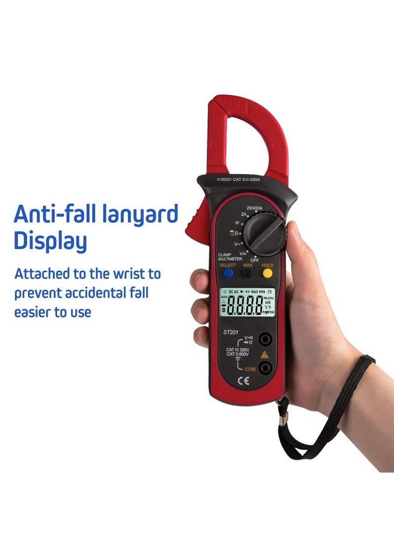 Multimeter Digital, Digital Clamp,Multimeter Digital Tester, 600V DC/AC Voltmeter, AC 400A Ammeter, 20MΩ Resistance Meter, Convenient and Portable Universal Meter