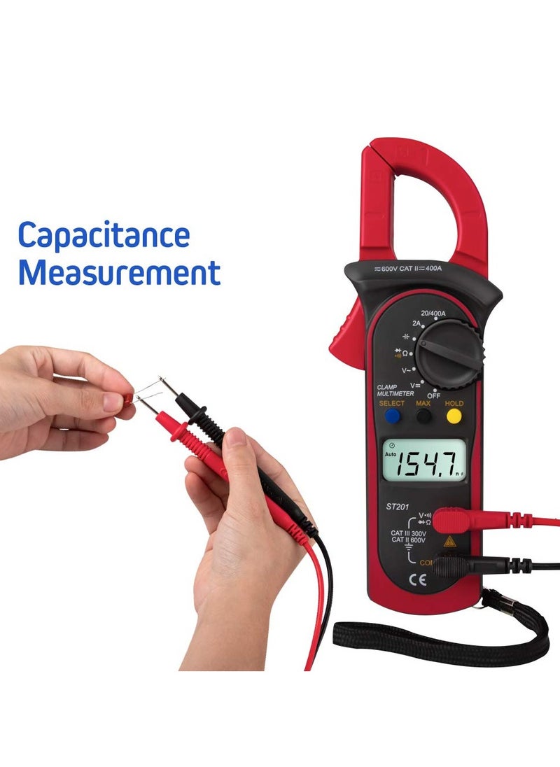 Multimeter Digital, Digital Clamp,Multimeter Digital Tester, 600V DC/AC Voltmeter, AC 400A Ammeter, 20MΩ Resistance Meter, Convenient and Portable Universal Meter