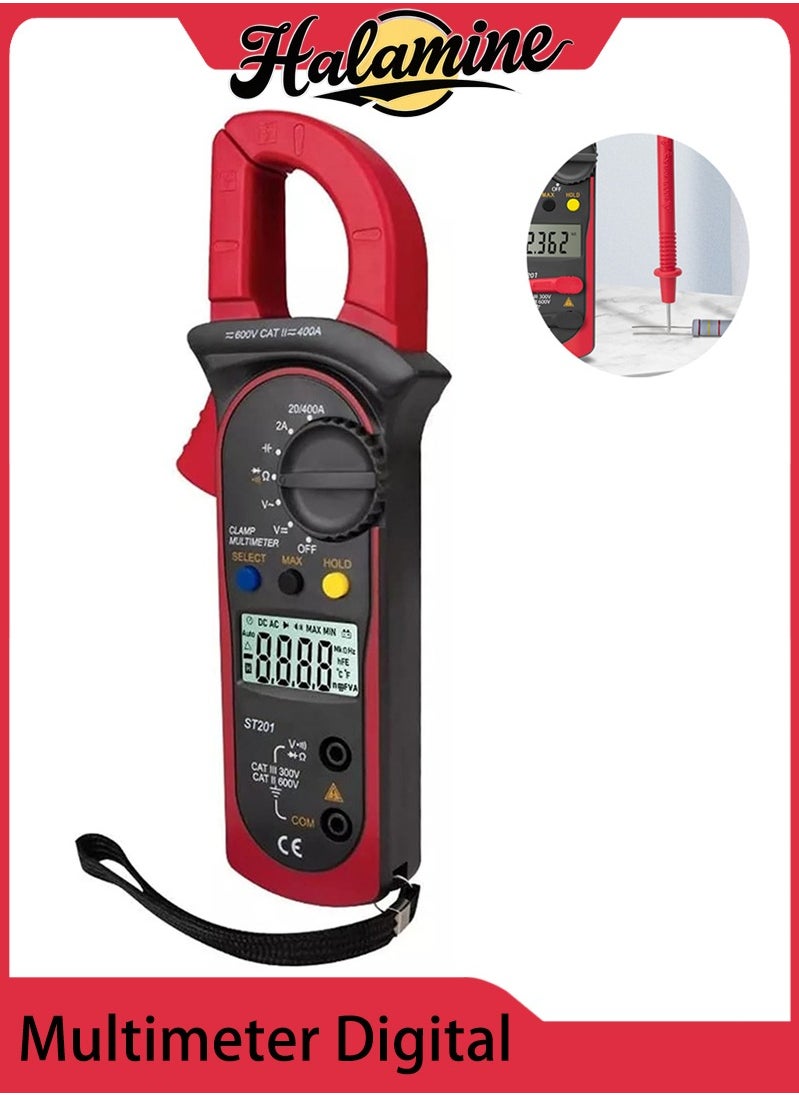 Halamine Multimeter Digital, Digital Clamp,Multimeter Digital Tester, 600V DC/AC Voltmeter, AC 400A Ammeter, 20MΩ Resistance Meter, Convenient and Portable Universal Meter  - Image 1