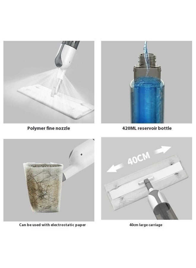 Spray Mop With Washable Microfiber Pad Floor Cleaning Mop with 420 ML Refillable Water Tank 360° Rotating Ceramic Floor Mop for Home Kitchen - Image 3