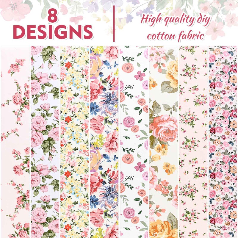 Bolsome 40 Pcs Pink Retro Floral Cotton Jelly Fabric Strips for Quilting Crafting Spring Summer Flower Precut Patchwork for Sewing DIY Crafts 2.55 Inch Cotton Fabric Bundles (Hydrangea) - Image 4