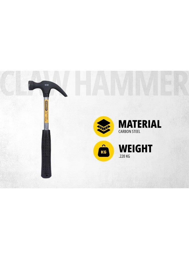 Stanley STANLEY 51-152 Claw Hammer with Steel Shaft for Masonry, Woodwork, Fittings for Home, DIY, Mechanic, Industrial & Professional Use, GREY & BLACK  - Image 2