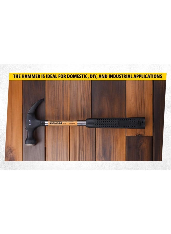 Stanley STANLEY 51-152 Claw Hammer with Steel Shaft for Masonry, Woodwork, Fittings for Home, DIY, Mechanic, Industrial & Professional Use, GREY & BLACK  - Image 5