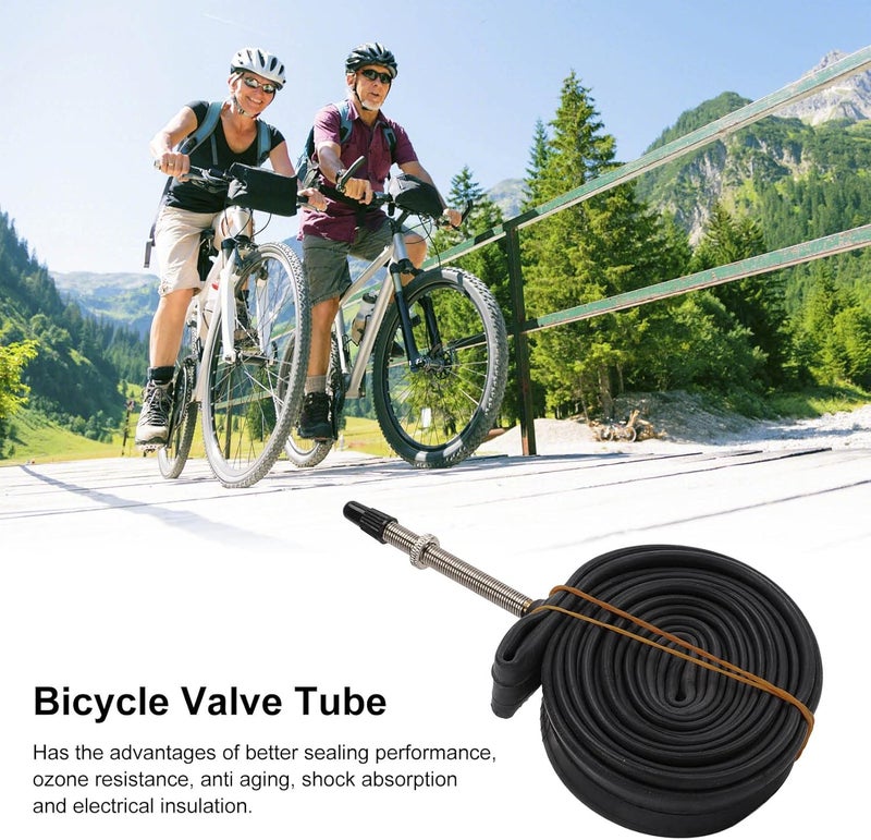 Junlucki Inner Tube, 700x23C Rubber Tube Heat for Road Bike(700X23C French mouth 48) - Image 5