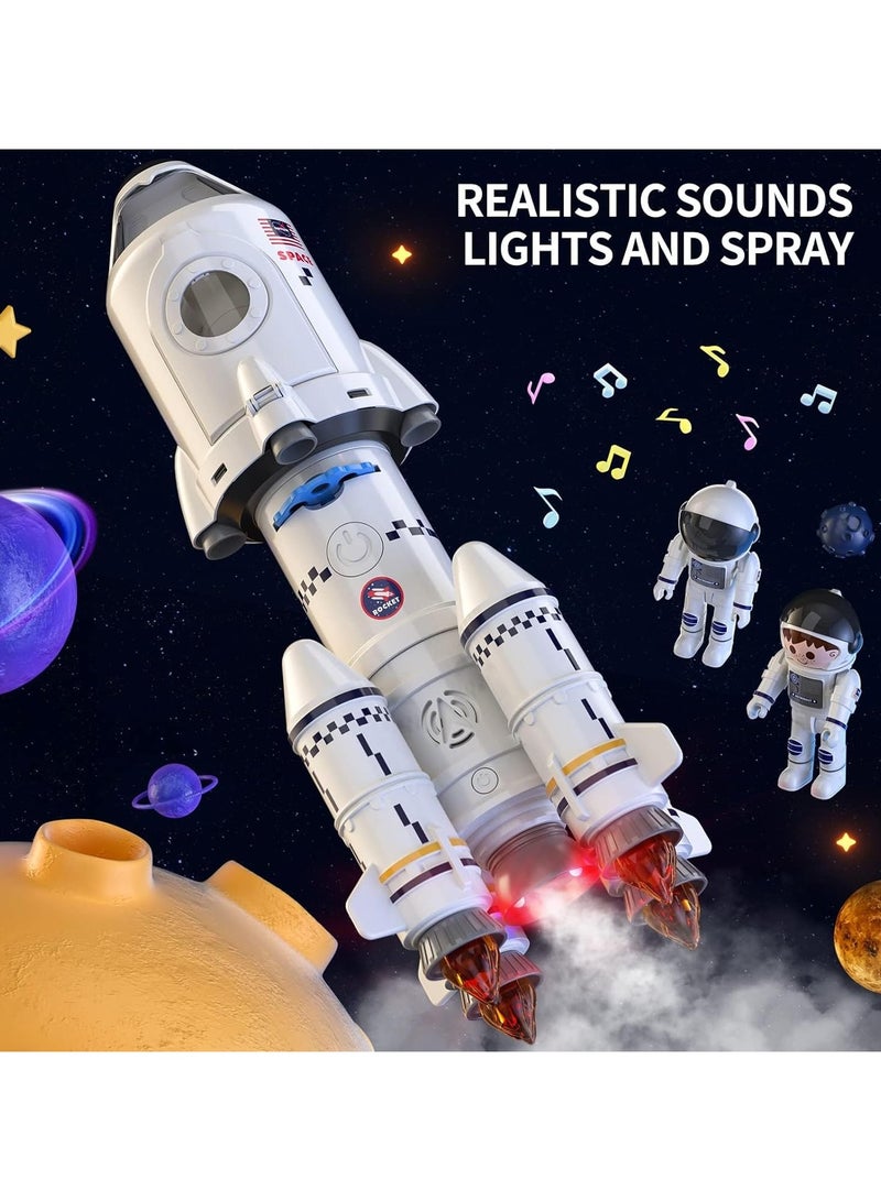 5-in-1 Space Shuttle Rocket Playset for 3-9 year olds: Educational aerospace playset with astronaut figures, projector light - Image 3
