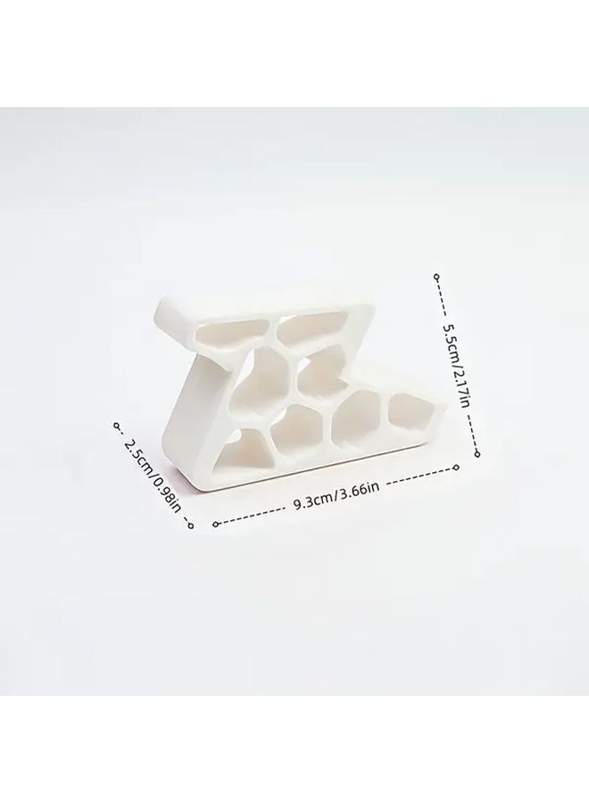 6 Hole Window and Balcony Door Stop Creative Windproof Safe Geometric Irregular Design Multi Hole for Doors Windows Balconies Charcoal Black - Image 3