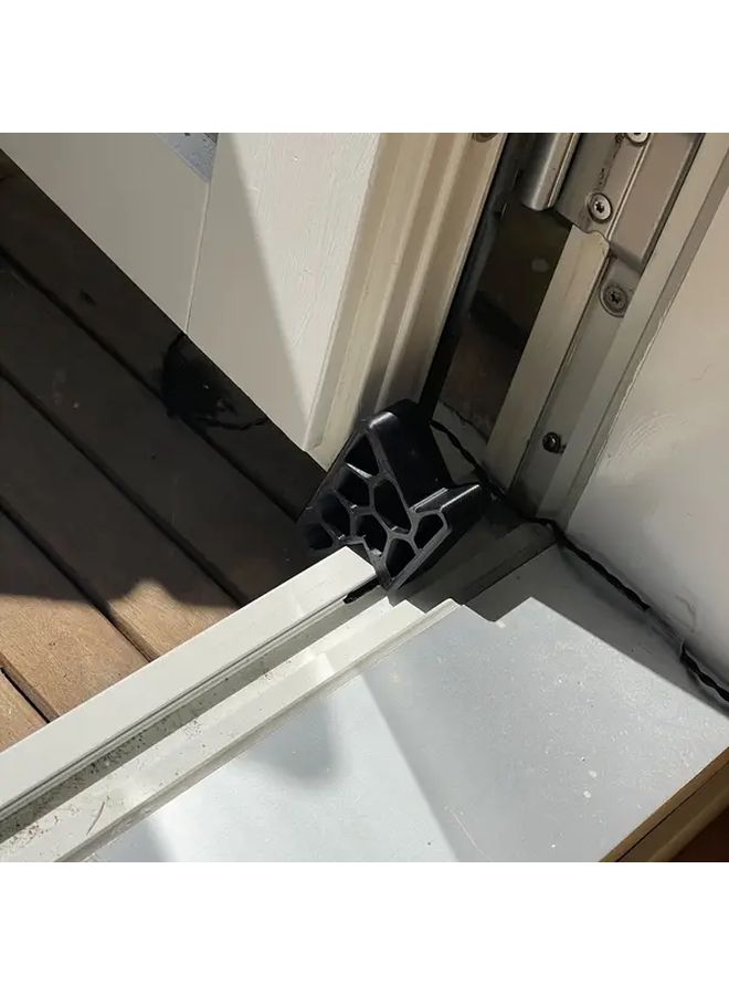 6 Hole Window and Balcony Door Stop Creative Windproof Safe Geometric Irregular Design Multi Hole for Doors Windows Balconies Charcoal Black - Image 5