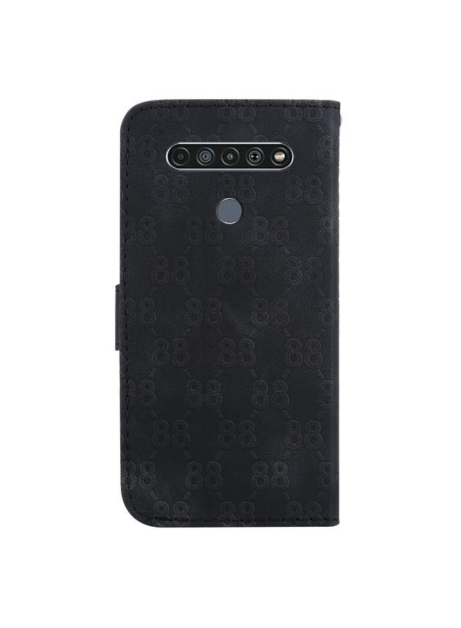 S-TOP Case For LG K61 Double 8-shaped Embossed Leather Phone Case - Image 3