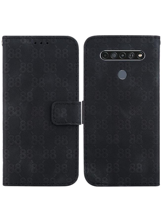 S-TOP Case For LG K61 Double 8-shaped Embossed Leather Phone Case - Image 1