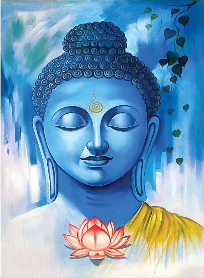 INFINITY INTERIORS | 3D Wall Stickers | Lord Buddha | PVC Self Adhesive Vinyl Wall Poster for Living Room, Hall, Play Room, Bedroom, Kitchen, Office (36X48 INCH) - Image 1