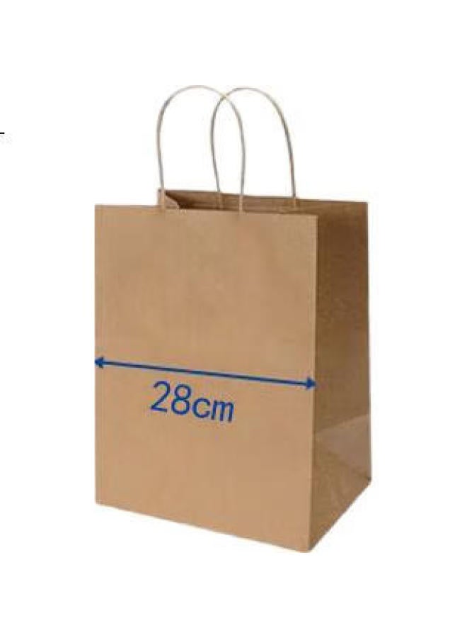 Jiachi Kraft Paper Bag Handbag 28*15*28Cm*20Pcs Gift Storage Bag Disposable Packaging Bag - Image 2