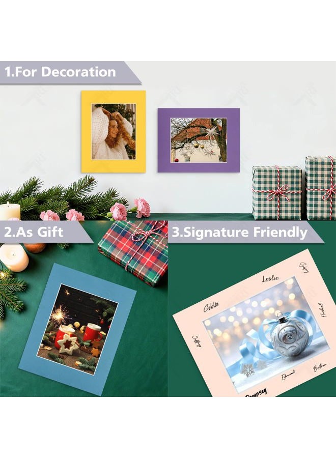 Golden State Art , Pack of 20 Mixed Colors 11x14 Picture Mats Matting with White Core Bevel Cut for 8x10 Pictures - Image 5