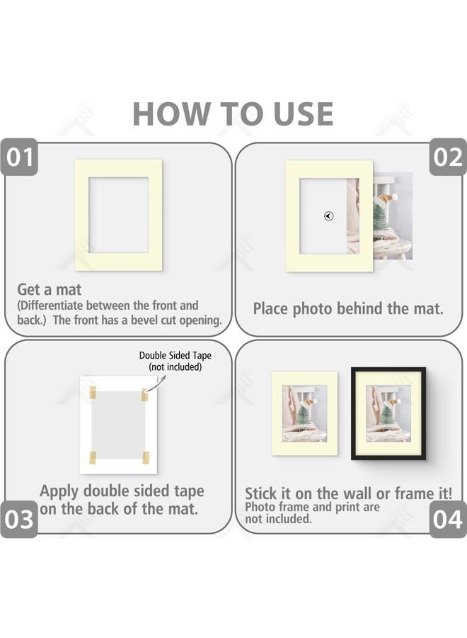 Golden State Art , Pack of 20 Mixed Colors 11x14 Picture Mats Matting with White Core Bevel Cut for 8x10 Pictures - Image 4