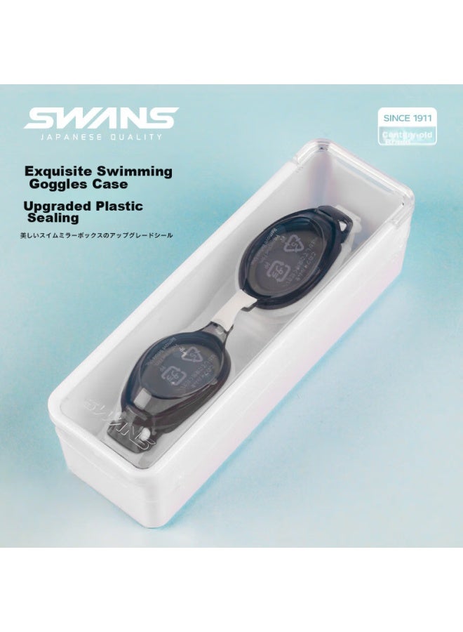 Swans Swimming Goggles, Nearsighted Swim Cap, Women's Set, Anti-fog, High-definition Swimming Gl, Swimming Goggles, Complete Swimming Equipment Set, Men's Black, 600° - Image 5