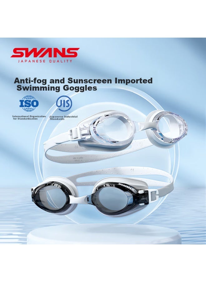 Swans Swimming Goggles, Nearsighted Swim Cap, Women's Set, Anti-fog, High-definition Swimming Gl, Swimming Goggles, Complete Swimming Equipment Set, Men's Black, 600° - Image 2